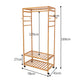 3-Tier Wooden Clothes Rack Rolling Garment Stand w/ Hooks – view 6