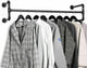 Iron Wall Mounted Clothes Rack with Shelf Garment Display – view 3