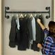 Iron Wall Mounted Clothes Rack with Shelf Garment Display – view 8