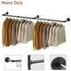 Industrial Iron Pipe Clothes Rail Vintage Wall Shelf – view 2