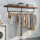 Industrial Iron Pipe Clothes Rail Vintage Wall Shelf – view 3