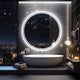 80cm LED Bathroom Mirror Anti-fog Circle Backlit HD – view 2