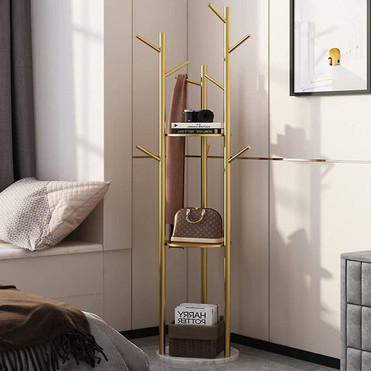 Marble & Metal Coat Rack Stand Heavy Duty – view 2 - Auzzistore