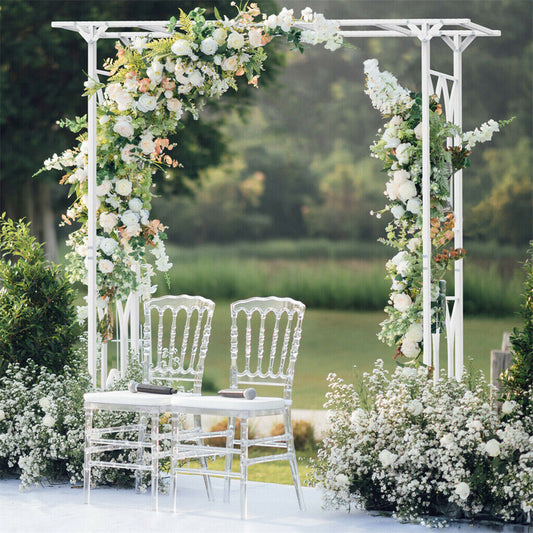 Stereoscopic Metal Garden Arch Arbor Wedding Pergola Trellis – view 2 - Auzzistore