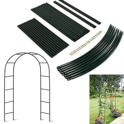 Metal Garden Arch Trellis Iron Plant Support Outdoor Climbing