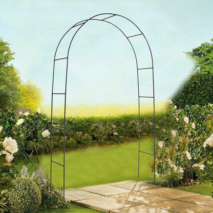 Metal Garden Arch Trellis Iron Plant Support Outdoor Climbing