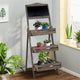 3 Tier Rustic Wood Plant Stand 38CM Corner Shelf – view 2