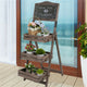3 Tier Rustic Wood Plant Stand 38CM Corner Shelf – view 3