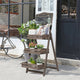 3 Tier Rustic Wood Plant Stand 38CM Corner Shelf – view 4