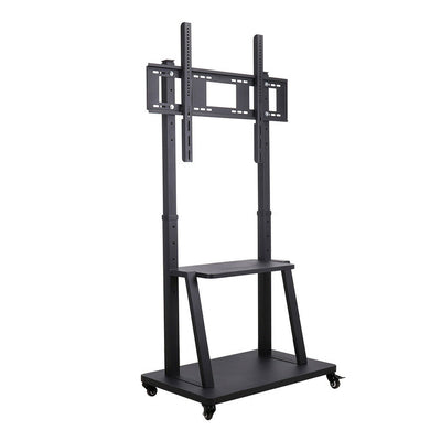Rolling TV Stand 32-100 w/ Adjustable Mount & 2-Tier Shelf