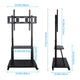Rolling TV Stand 32-100 w/ Adjustable Mount & 2-Tier Shelf – view 5