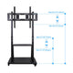 Rolling TV Stand 32-100 w/ Adjustable Mount & 2-Tier Shelf – view 6