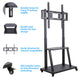 Rolling TV Stand 32-100 w/ Adjustable Mount & 2-Tier Shelf – view 10