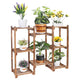 8-Tier Wooden Plant Stand Outdoor Indoor Garden Shelf – view 4