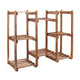 8-Tier Wooden Plant Stand Outdoor Indoor Garden Shelf – view 5