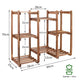 8-Tier Wooden Plant Stand Outdoor Indoor Garden Shelf – view 7