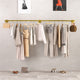 Vintage Iron Clothes Rail Gold Wall Mounted Garment Rack – view 5