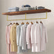 Vintage Iron Clothes Rail Gold Wall Mounted Garment Rack – view 6