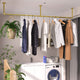 Vintage Iron Clothes Rail Gold Wall Mounted Garment Rack – view 7