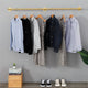 Vintage Iron Clothes Rail Gold Wall Mounted Garment Rack – view 10