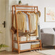 Bamboo Garment Rack Portable Laundry Storage Nature - – view 5