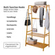 Bamboo Garment Rack Portable Laundry Storage Nature - – view 10