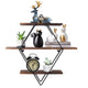 3 Tier Diamond Metal Floating Shelves Wall Mounted Display – view 2