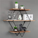 3 Tier Diamond Metal Floating Shelves Wall Mounted Display – view 5
