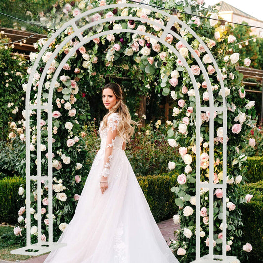 Metal Wedding Arch Garden Arbor Floral Stand Indoor/Outdoor - Auzzistore