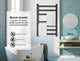 Aluminium Heated Towel Rail 7-Bar Electric Warmer Black – view 2