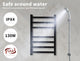 Aluminium Heated Towel Rail 7-Bar Electric Warmer Black – view 5