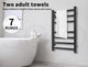 Aluminium Heated Towel Rail 7-Bar Electric Warmer Black – view 6