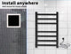 Aluminium Heated Towel Rail 7-Bar Electric Warmer Black – view 7