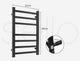 Aluminium Heated Towel Rail 7-Bar Electric Warmer Black – view 8