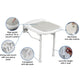 Wall-Mount Foldable Shower Chair, Adjustable, Non-Slip Feet – view 6