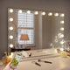 White Bluetooth Hollywood Mirror Rectangle Vanity Wall Light – view 2