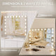 White Bluetooth Hollywood Mirror Rectangle Vanity Wall Light – view 7
