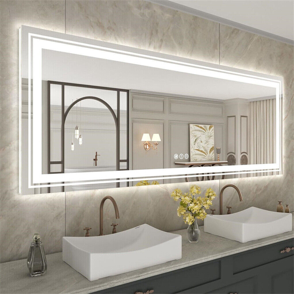 1400x700mm LED Bathroom Mirror RGB Anti-fog Aluminum