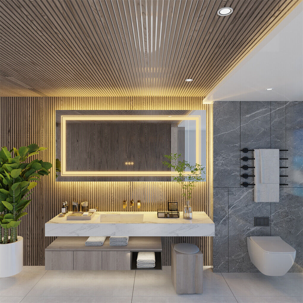1400x700mm LED Bathroom Mirror RGB Anti-fog Aluminum
