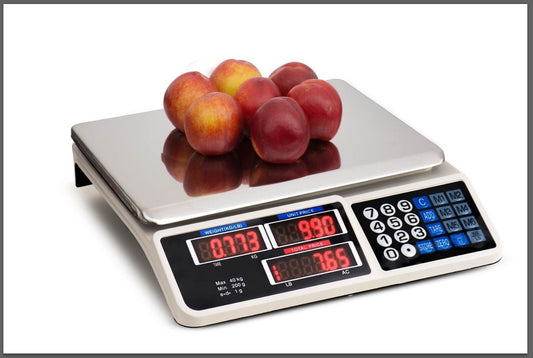 Digital Kitchen Scale Electronic 40KG 1g Increment White - Auzzistore