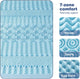 Queen Memory Foam Mattress Topper 7-Zone Bamboo Cover Breathable – view 5