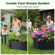 Oval Raised Garden Bed Galvanised Steel 240x80x42cm Planter – view 3