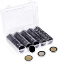 100pcs 46mm Clear Plastic Coin Holder Capsules Storage Box