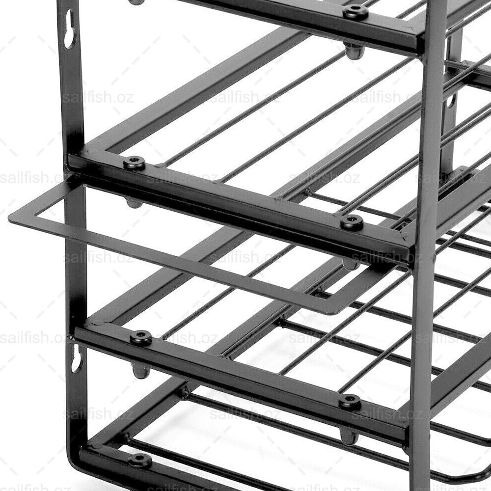 4-Layer Heavy Duty Drill Holder Wall Mount Tool Rack Organizer,