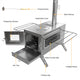 Stainless Steel Wood Burning Stove 1 Burner Camping BBQ with Chimney – view 4