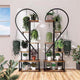 6 Tier Corner Plant Stand Metal & MDF Ladder Shelf Rack – view 3