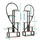 6 Tier Corner Plant Stand Metal & MDF Ladder Shelf Rack – view 9