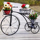 Iron Tricycle Plant Stand Pot Holder Black Solid Pattern – view 2