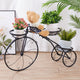 Iron Tricycle Plant Stand Pot Holder Black Solid Pattern – view 3