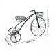Iron Tricycle Plant Stand Pot Holder Black Solid Pattern – view 9